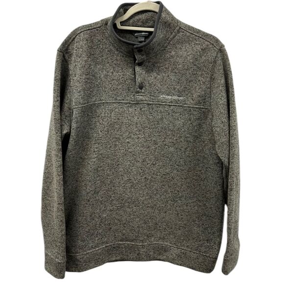 Eddie Bauer Other - Eddie Bauer Men's Radiator Fleece Snap Mock Pullover Heather Gray Sweater Size L